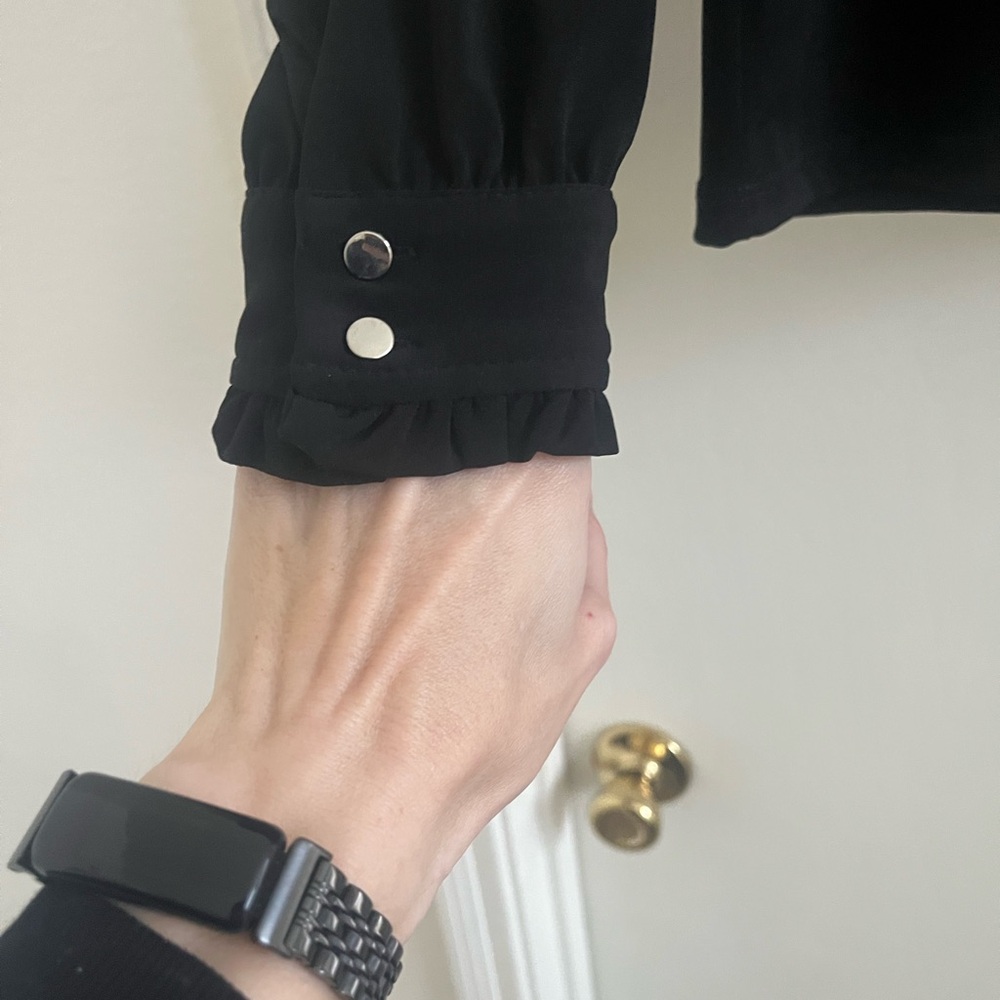 Calvin Klein Black Blouse size Medium - Picture 3 of 7